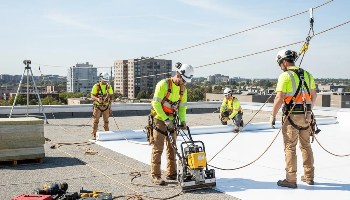 Milwaukee, WI commercial roofing service by FX Remodeling & Exteriors for storm-ready building protection
