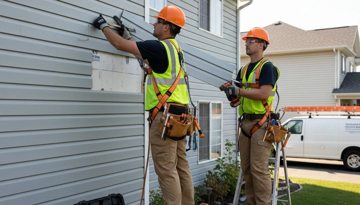 Vinyl siding repair service in Milwaukee, WI for cracked, warped, and storm-damaged siding